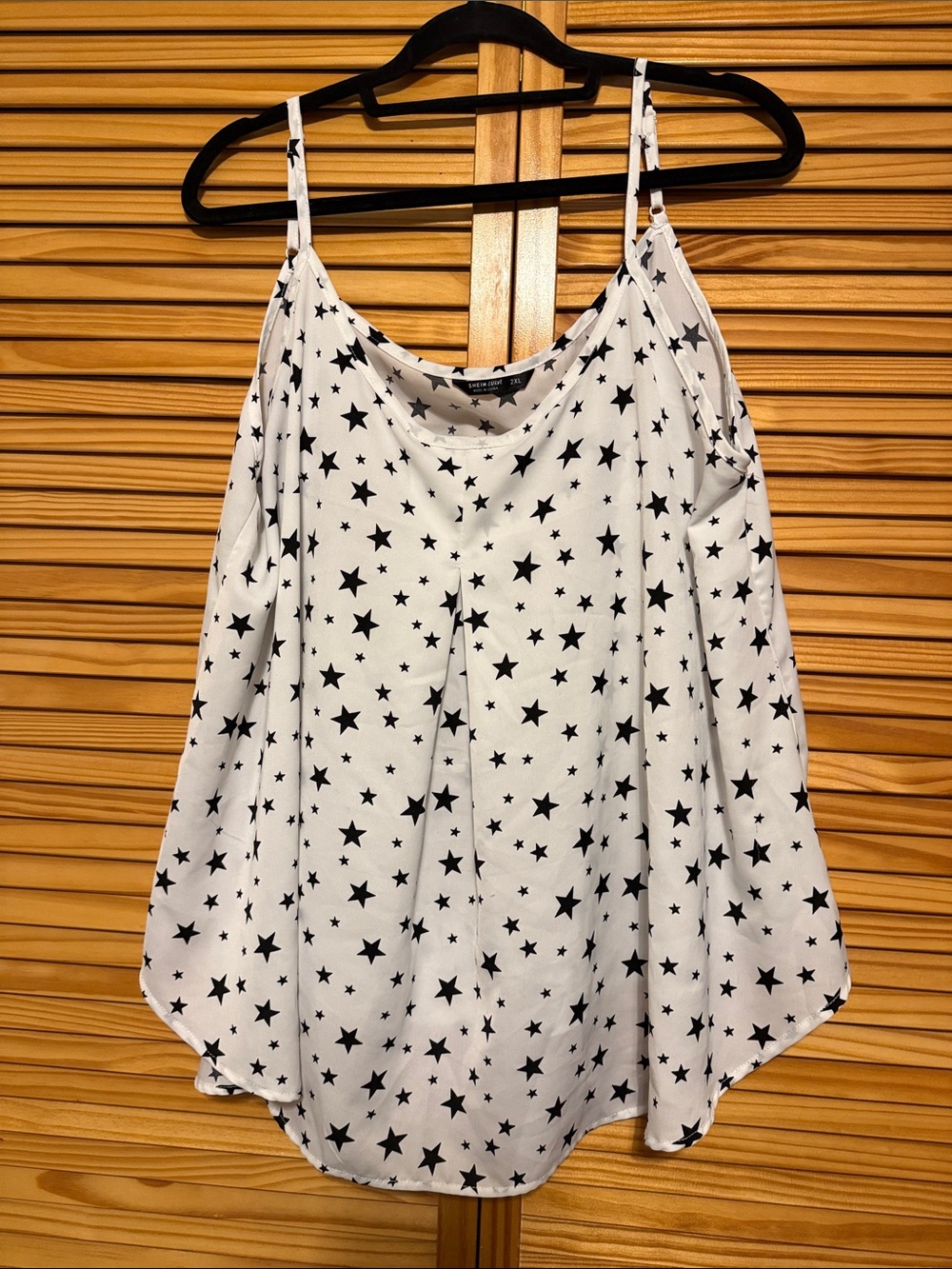 SHEIN White Star Print Spaghetti Strap Camisole
